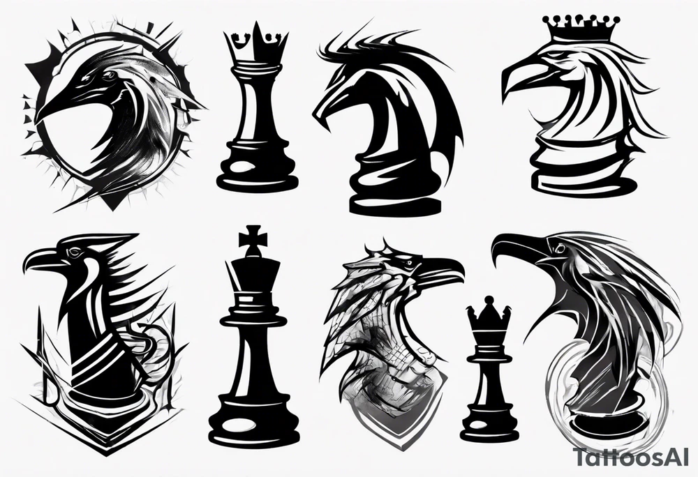 a rook from chess tattoo idea