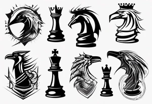 a rook from chess tattoo idea