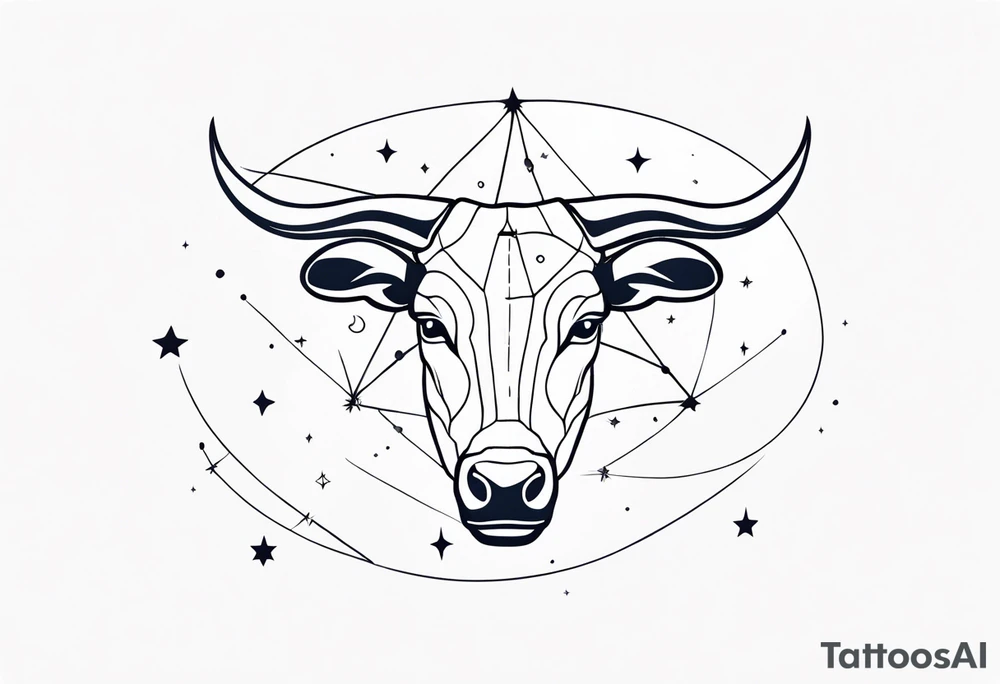 Taurus constellation stars only tattoo idea