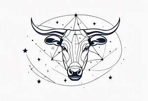 Taurus constellation stars only tattoo idea