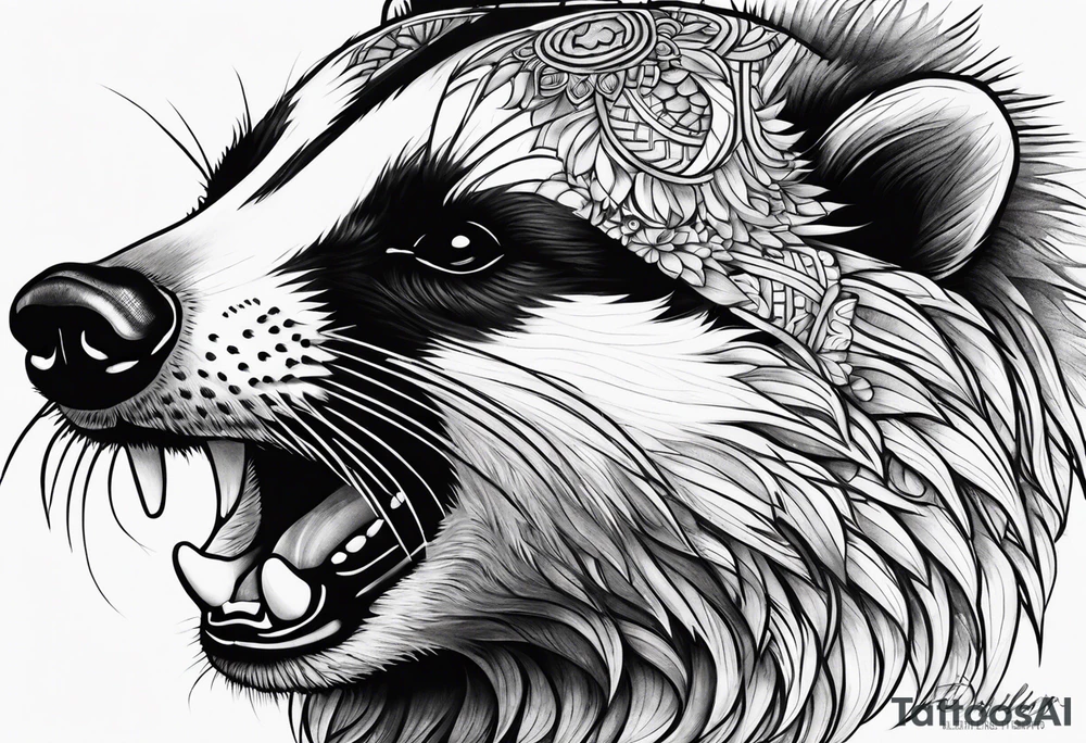 holy badger tattoo idea