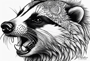 holy badger tattoo idea