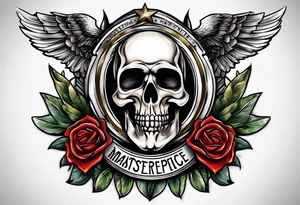 beautiful text tattoo for military fathers tattoo idea