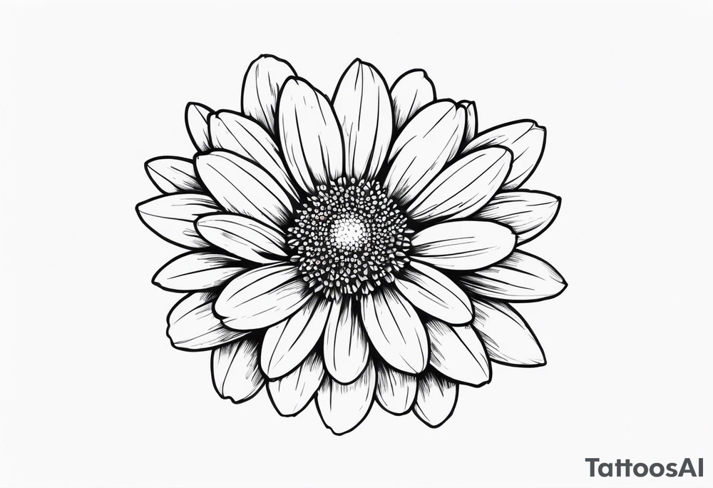 Daisy with 8 pedals tattoo idea
