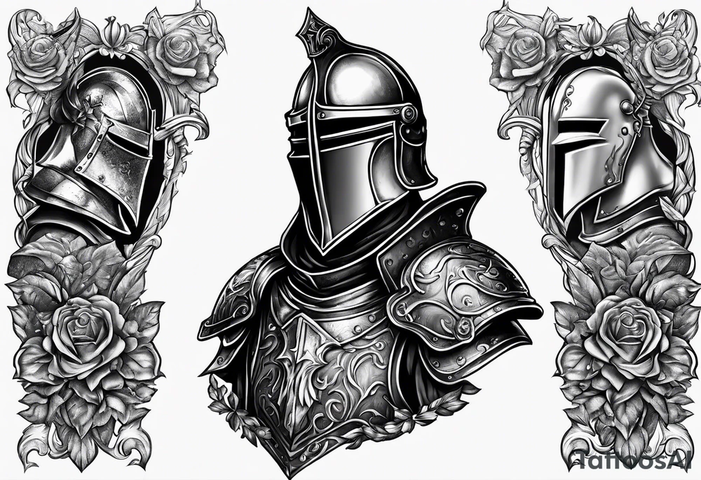 knight with heavy armor tattoo idea