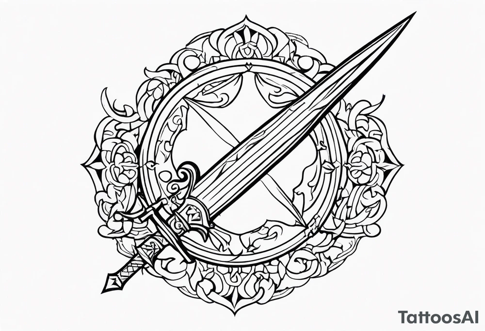 a medieval weapon tattoo idea