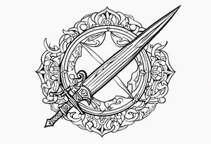 a medieval weapon tattoo idea
