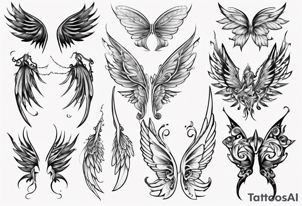Curiosity fairy wing tattoo idea