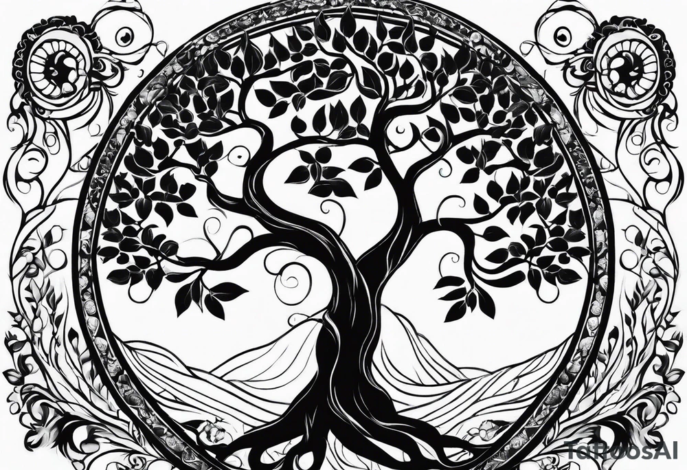Mother, tree of life, sons tattoo idea