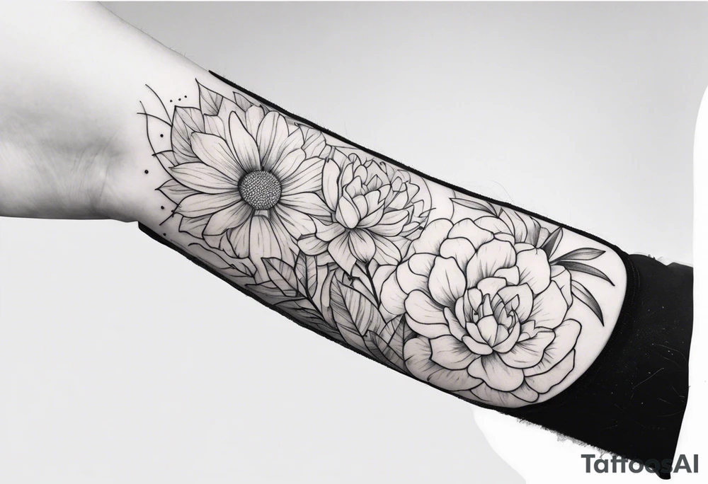 Garden arm sleeve tattoo idea