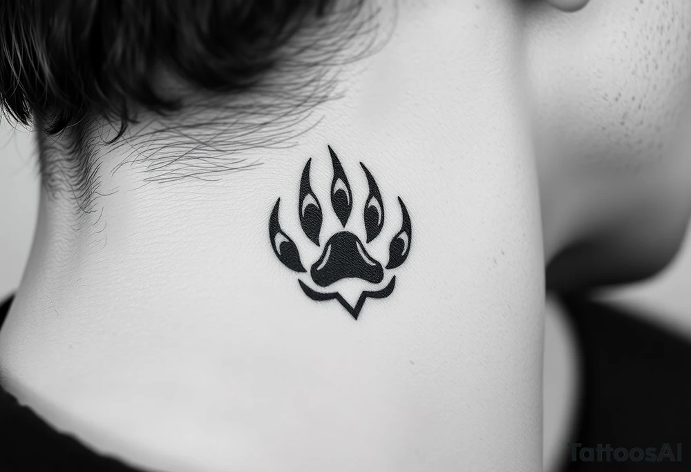 Bear paw tattoo idea