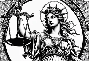 lady justice tattoo idea
