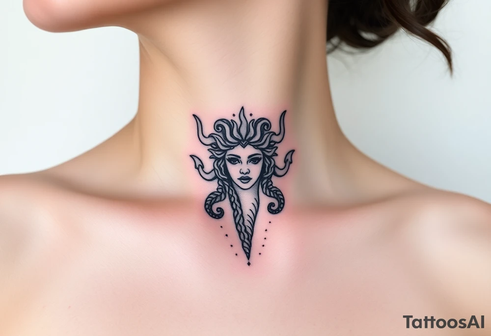 Small Medusa tattoo idea