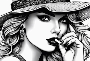 taylor swift smoking cigarette tattoo idea