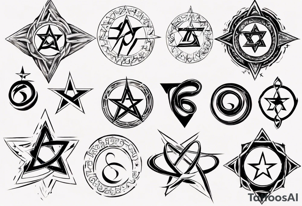 infinite symbol hebrew star tattoo idea