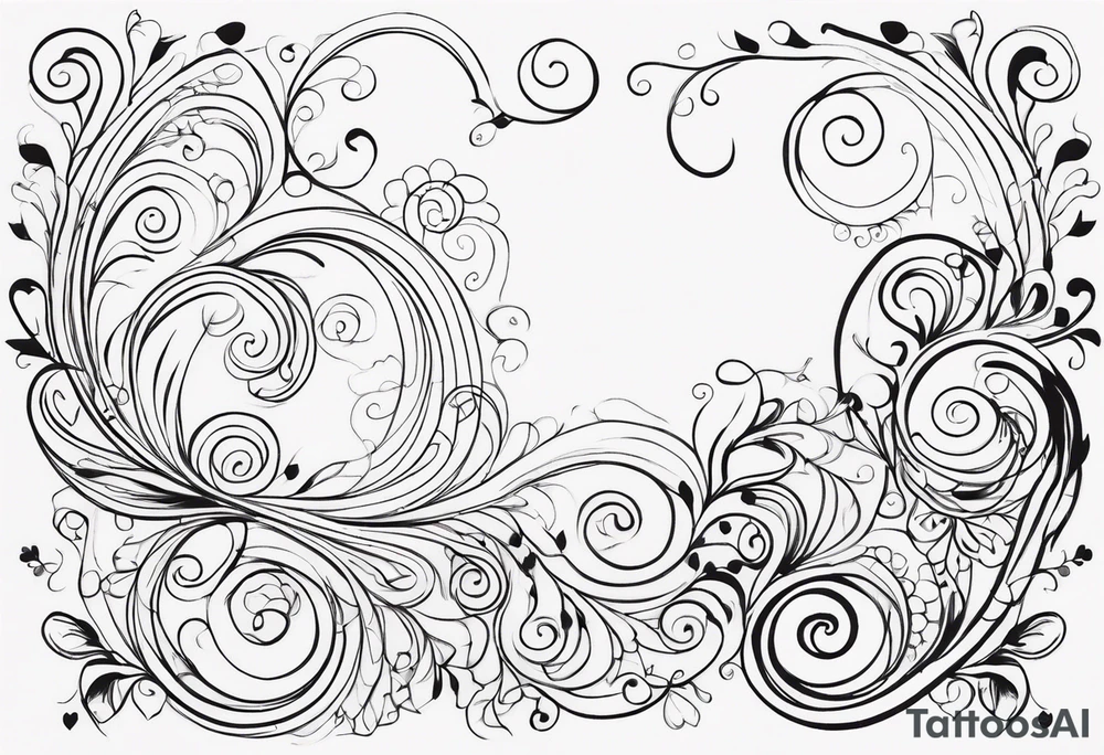 Swirls and whirls of lace tattoo idea