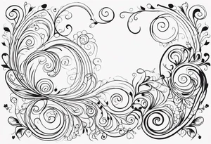 Swirls and whirls of lace tattoo idea