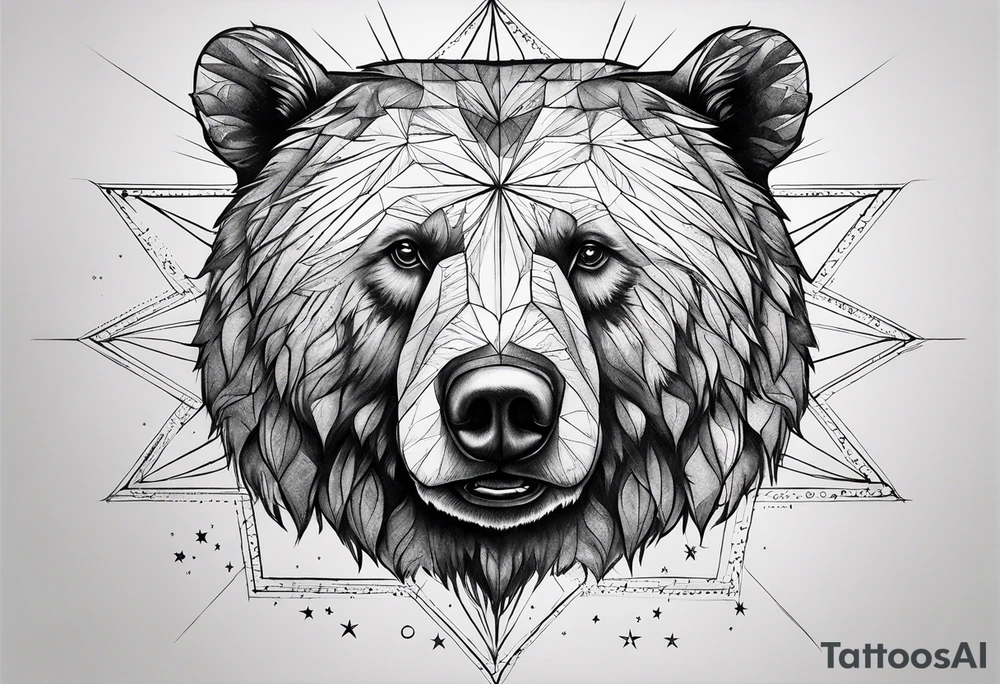 great bear star constellation, realistic, for men tattoo idea great bear star constellation, realistic, for men tattoo idea