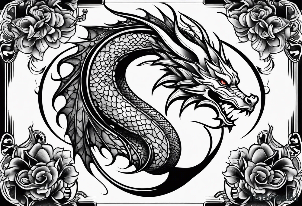 Dragon sexy tattoo idea