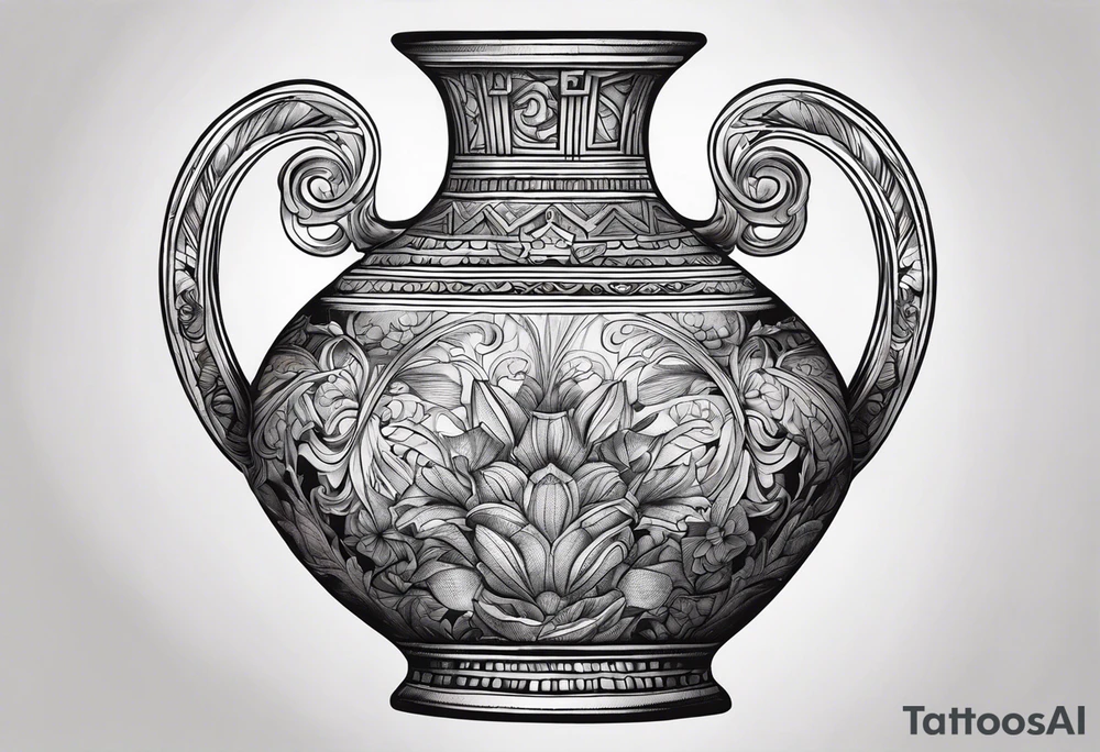 drawing ancient vase tattoo idea