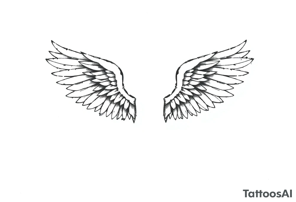 Angel wings memorial tattoo idea
