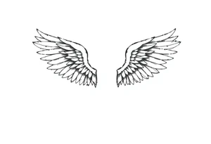 Angel wings memorial tattoo idea