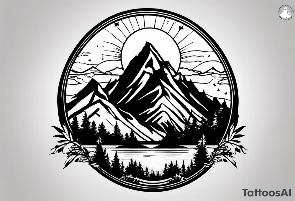 Small
Black
Mountain 
Silhouette tattoo idea