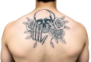 skull, hand roses
womans tattoo idea