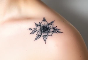 January December July birthday flower infinity flower tattoo idea