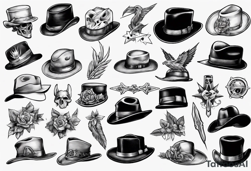 Mblack hat tattoo idea