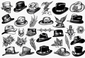 Mblack hat tattoo idea