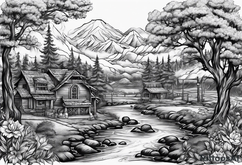 land on fire tattoo idea