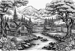 land on fire tattoo idea