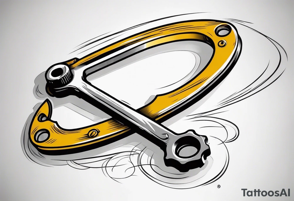 a heavily-used crescent wrench tattoo idea
