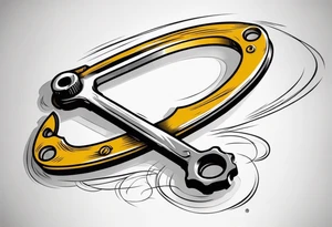 a heavily-used crescent wrench tattoo idea