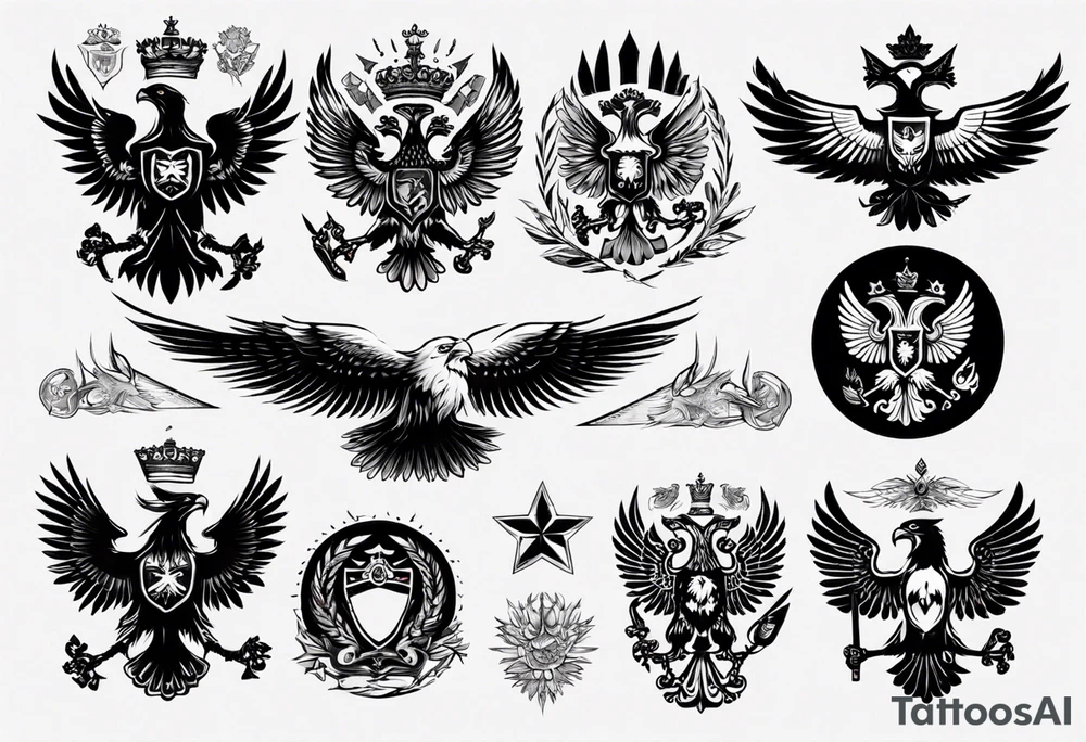 russian eagle tattoo idea