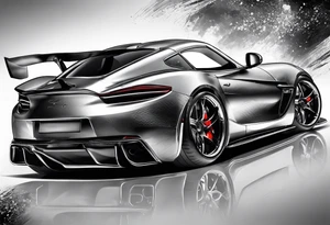 Sportscar with Legs instead of wheels tattoo idea