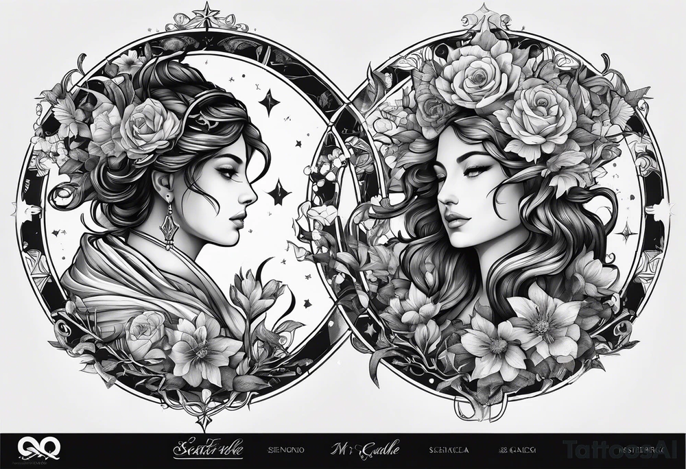 Segno zodiacale cancro con numero 69 tattoo idea