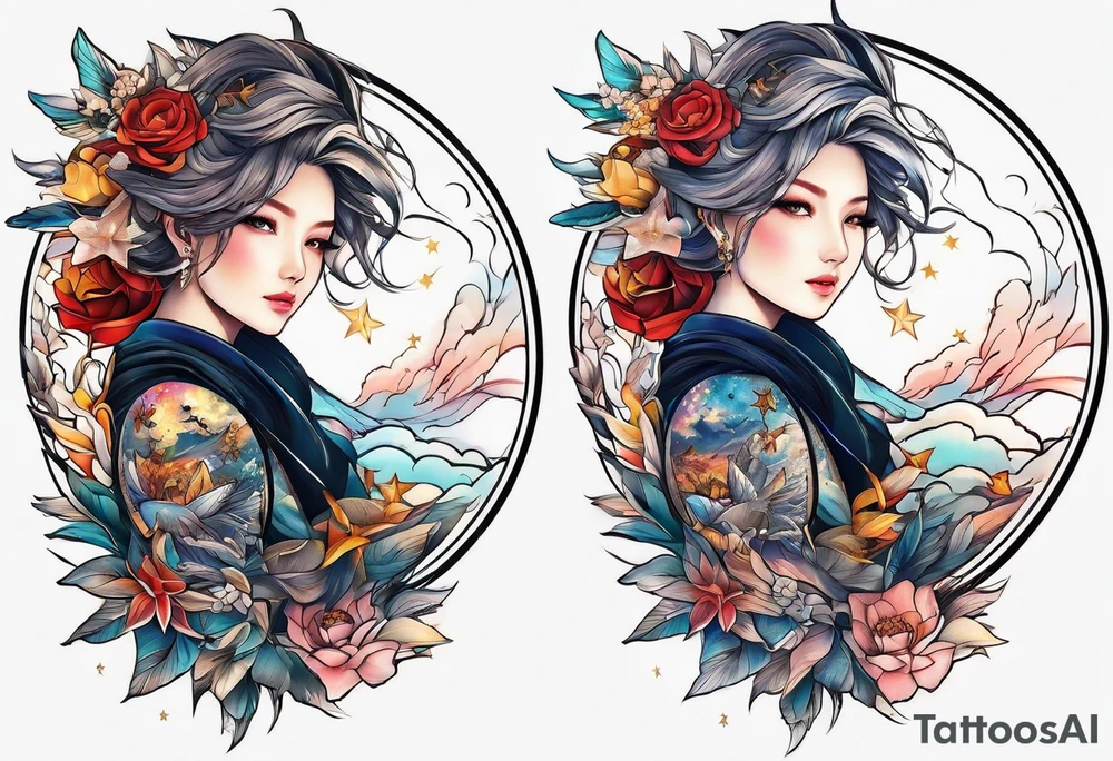 A star in the sky tattoo idea