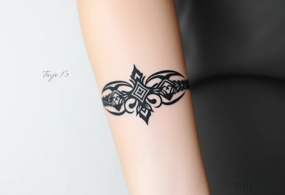 A band of scaled around the arm tattoo idea