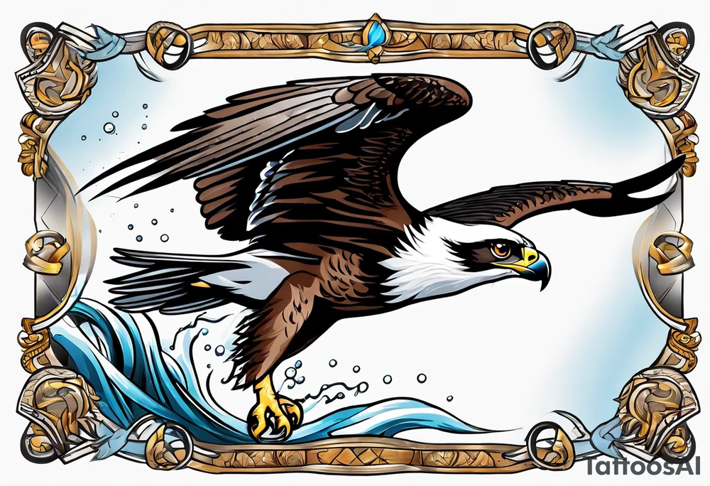 osprey
fishing
diving
plunging tattoo idea