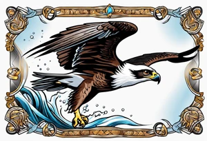 osprey
fishing
diving
plunging tattoo idea