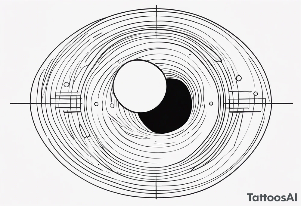 Fine line Black hole tattoo idea