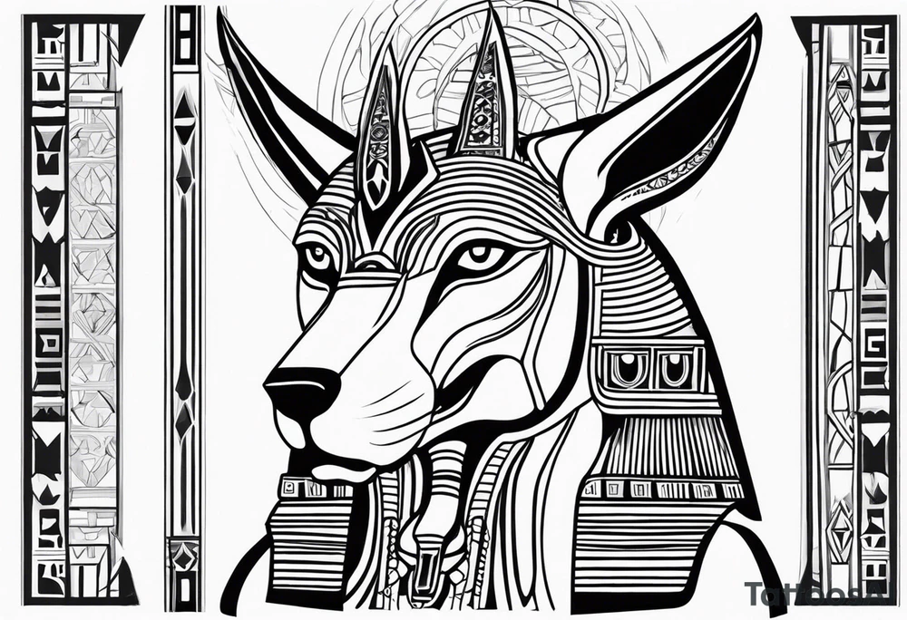 egipto, anubis tattoo idea