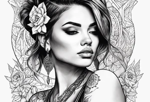 woman with boobs tattoo idea