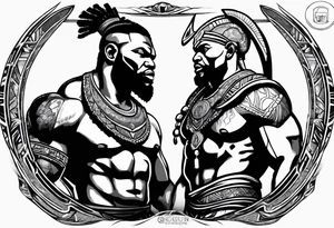 ogum, the african god of war tattoo idea