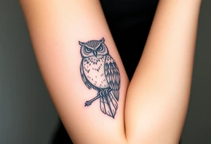powerful, owl tattoo idea
