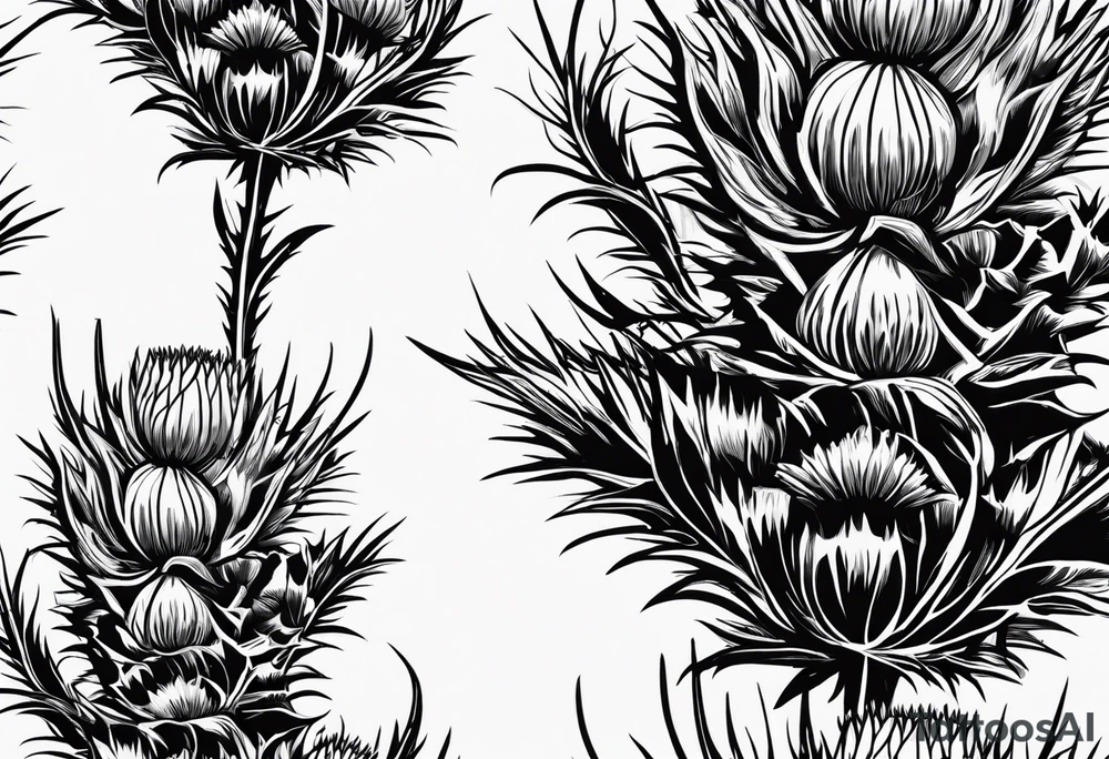 flower of Scotland thistle tattoo idea
