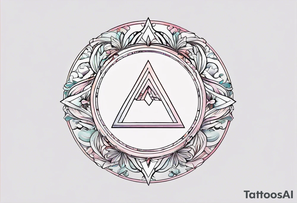 letter delta inside a circle, subtle, girly, simplistic tattoo idea