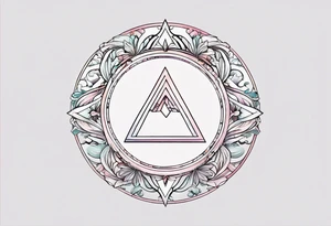 letter delta inside a circle, subtle, girly, simplistic tattoo idea
